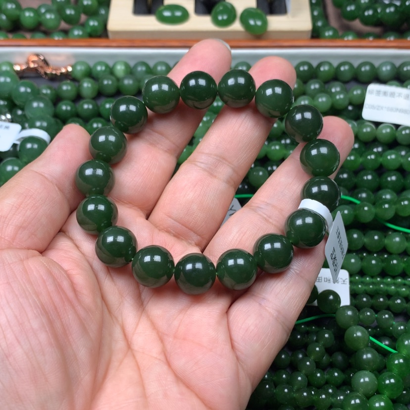 【闪购商品】和田玉（碧玉）手串未镶嵌卡12