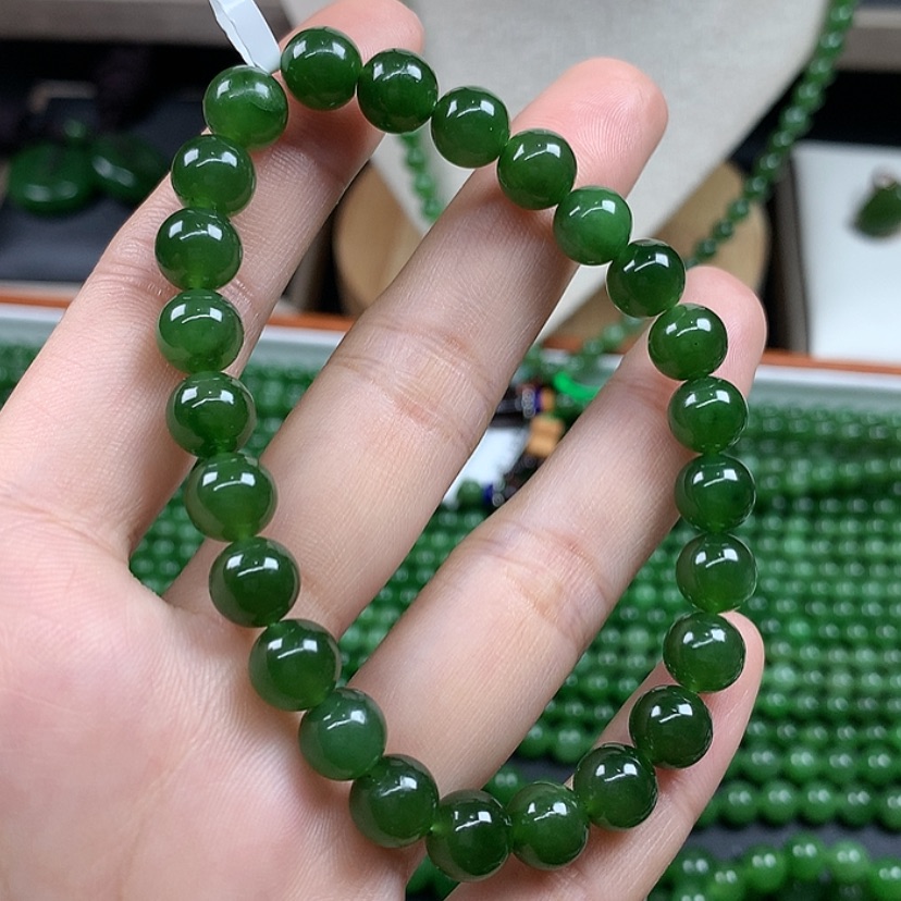 【闪购商品】和田玉（碧玉）手链未镶嵌好***懒