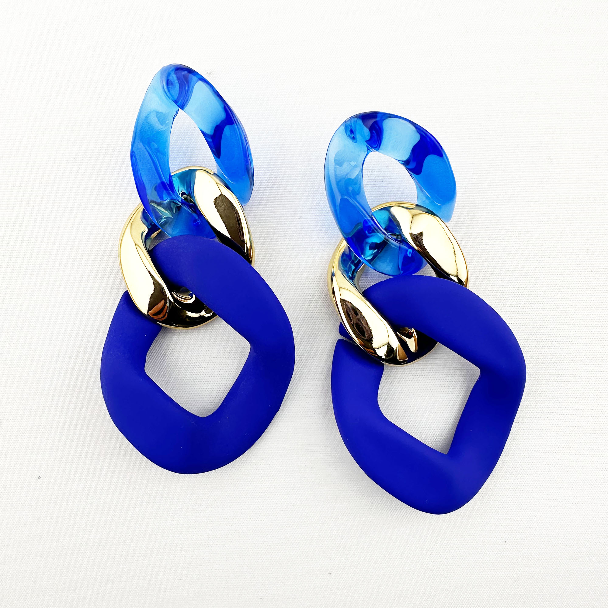 非金属亚克力耳饰 时尚气质潮流夸张百搭小众法式撞色耳饰耳环