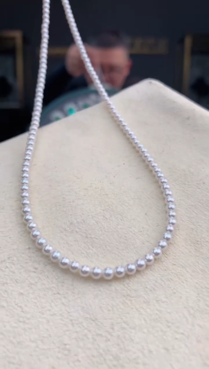 【闪购商品】淡水珍珠颈饰18K金镶嵌3mm珍珠锁骨链