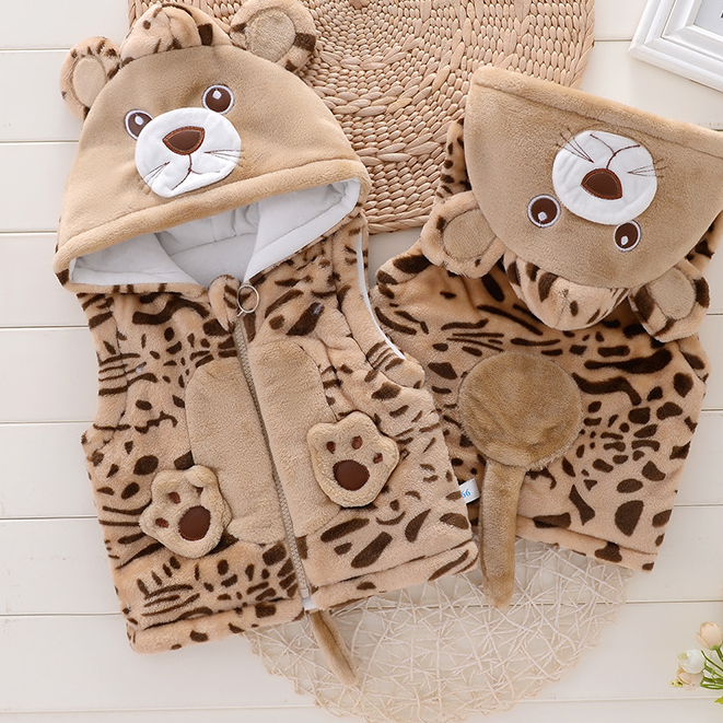 abnn婴幼儿马甲秋冬季外穿连帽马夹冬款棉坎肩宝宝加棉棉背心