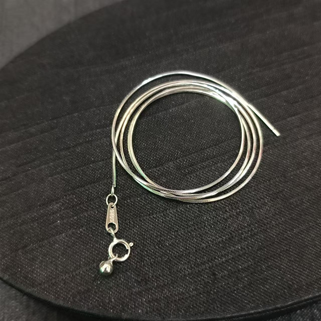 925银银制品 925万能针式项链银色（多样性发一件）