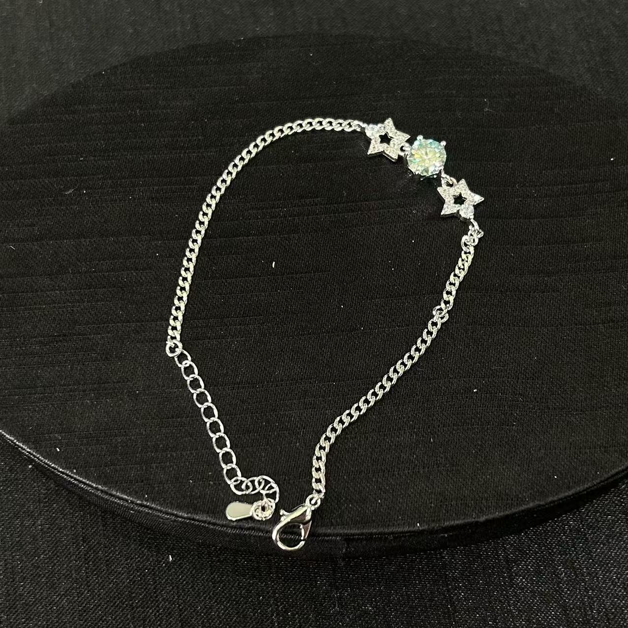 非金属莫桑石手链 莫桑钻星星手链（多样性发一件）