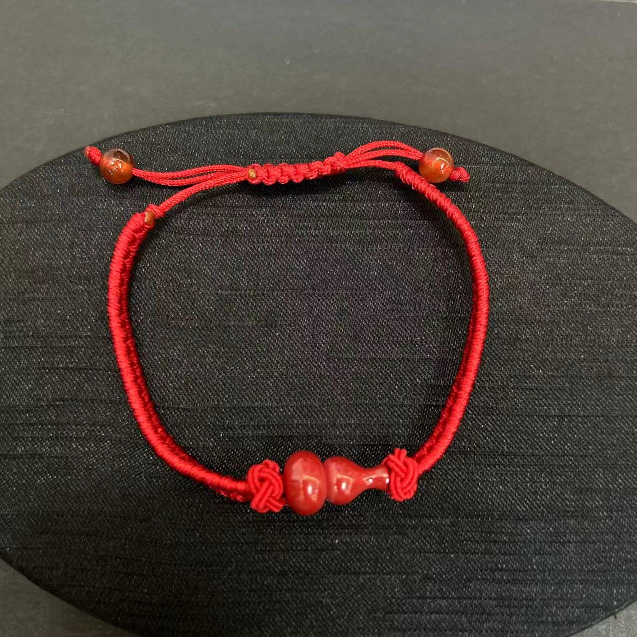 含辰砂工艺品朱砂葫芦手绳（多样性发一件）