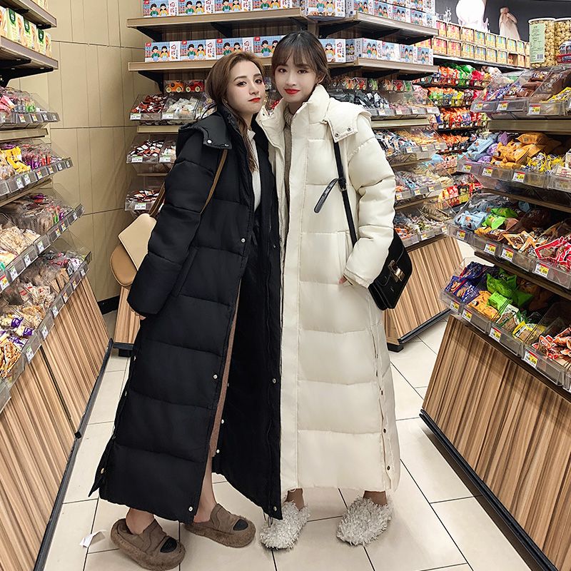 服清仓服女服冬季加厚长款外套新款宽松超长过