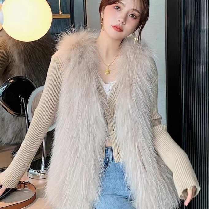 时尚百搭纯手工编织女款马甲网红款【60公分长】