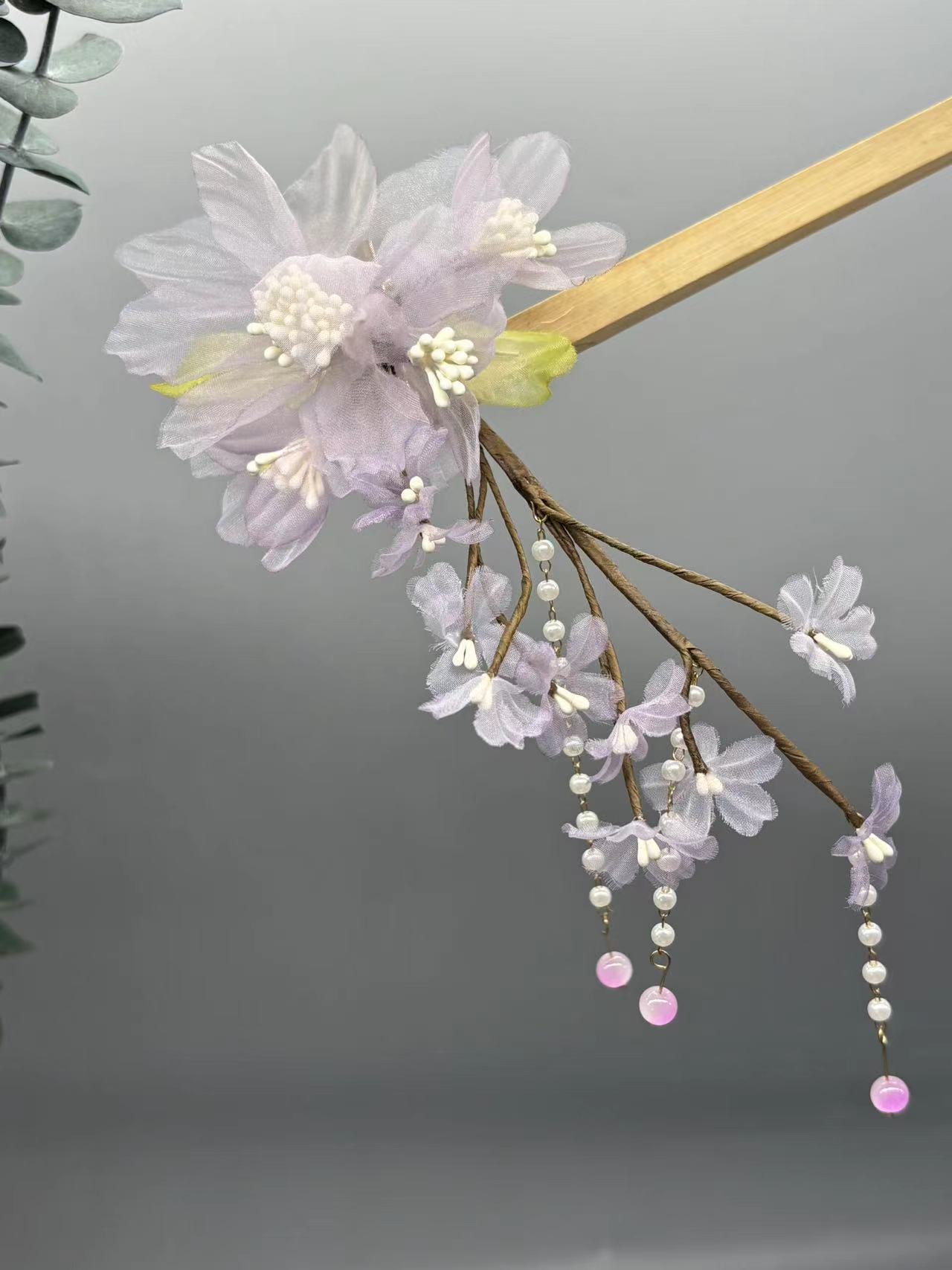 《紫初》发夹对夹头饰头饰发夹儿童手工女童国风古风仙女发卡发饰