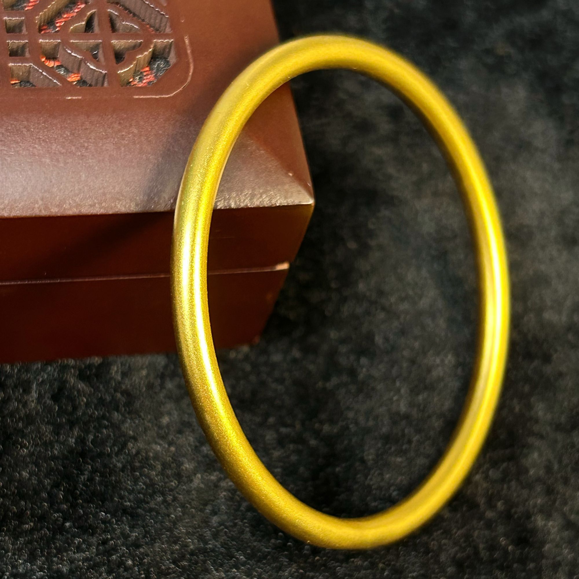 足银手镯 【莲梵珠宝】古法足银传承手镯 经典实心磨砂