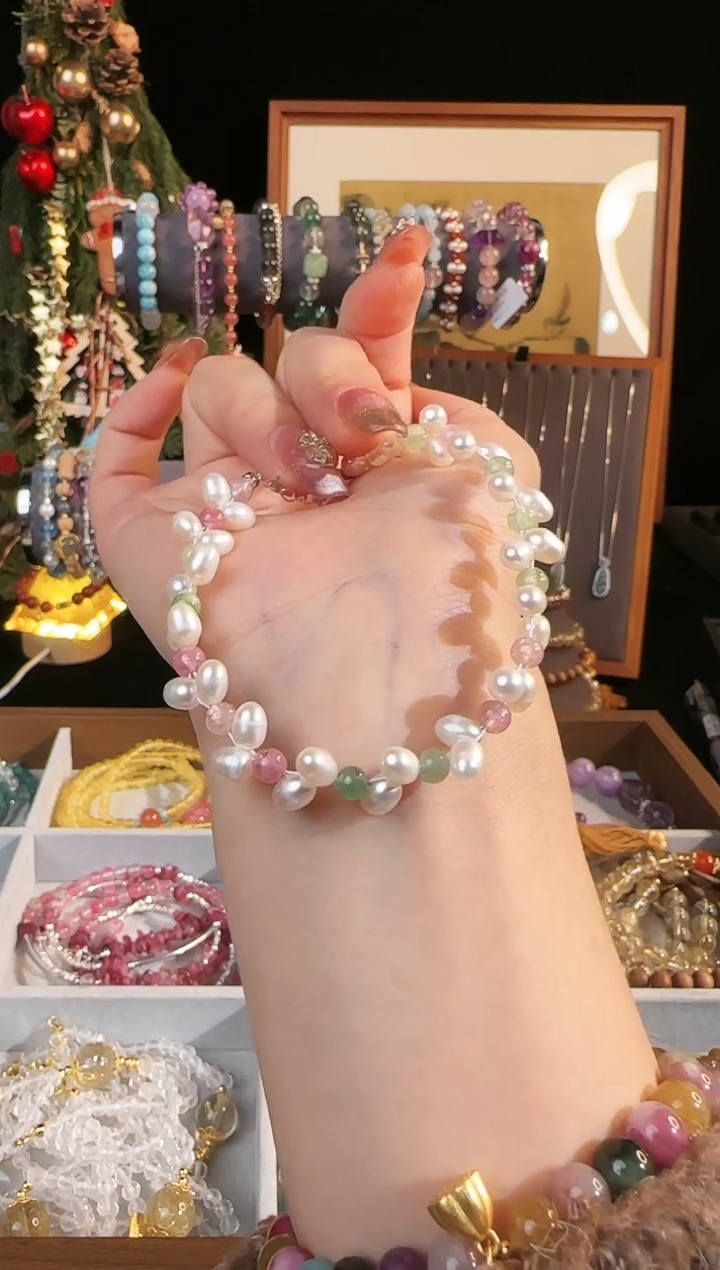 【闪购商品】淡水珍珠手绳银S925镶嵌@HSSL0061@