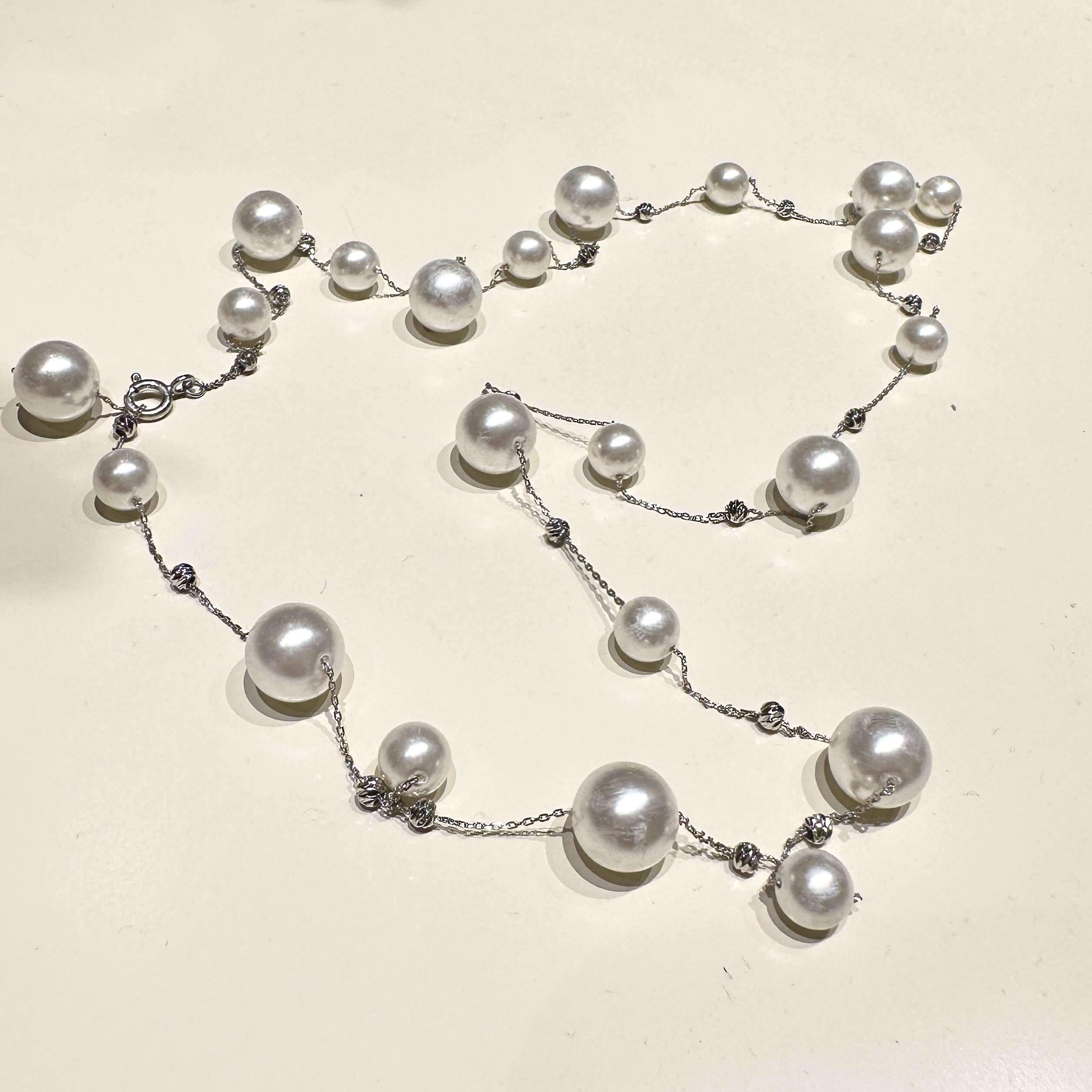 铜合金项链 【阿柒服饰】合金仿珍珠项链 珍珠白项链时尚气质百搭