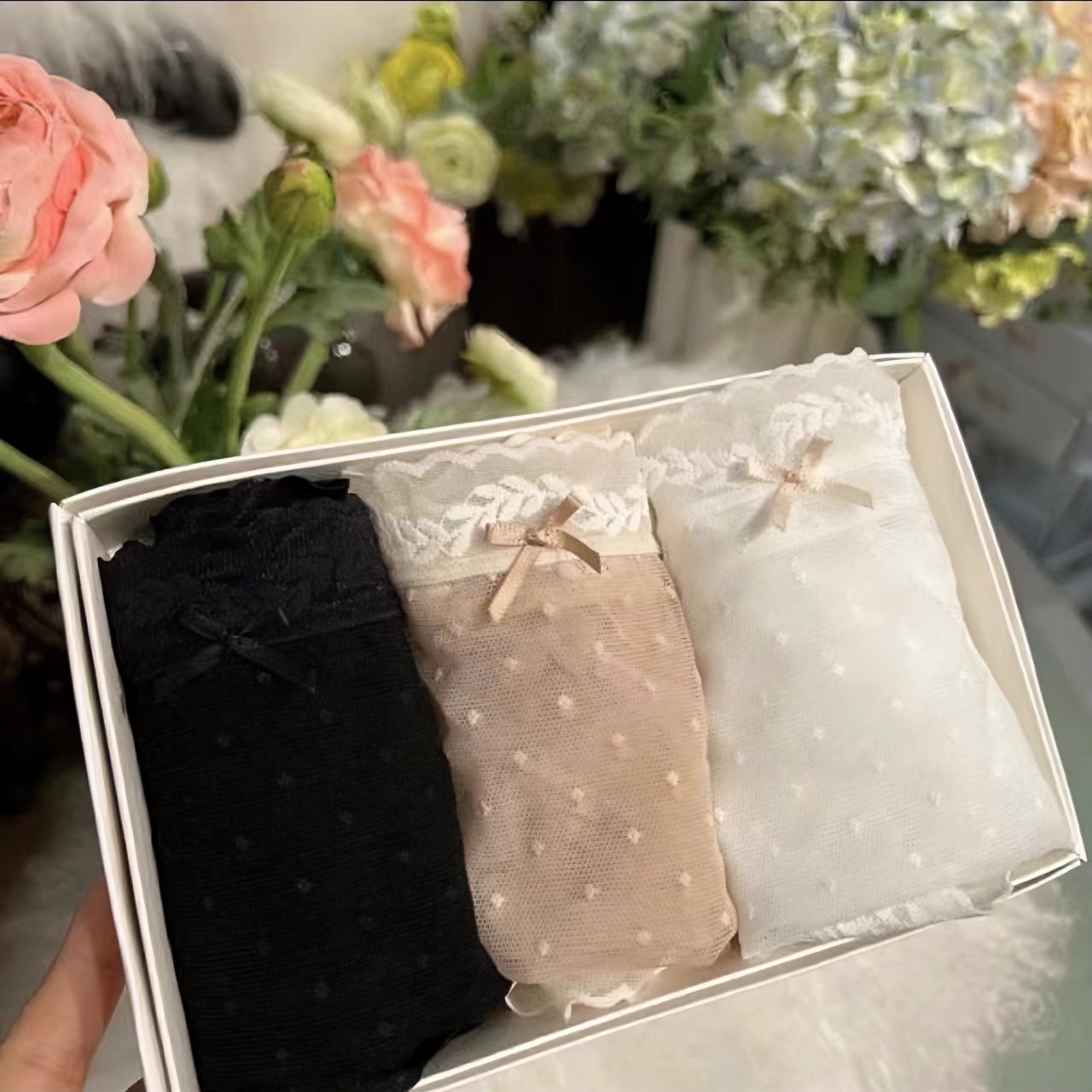 蕾丝内裤舒适高腰时尚女士透气中腰4005