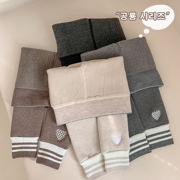 新版冬款脚口条纹爱心刺绣儿童打底裤387