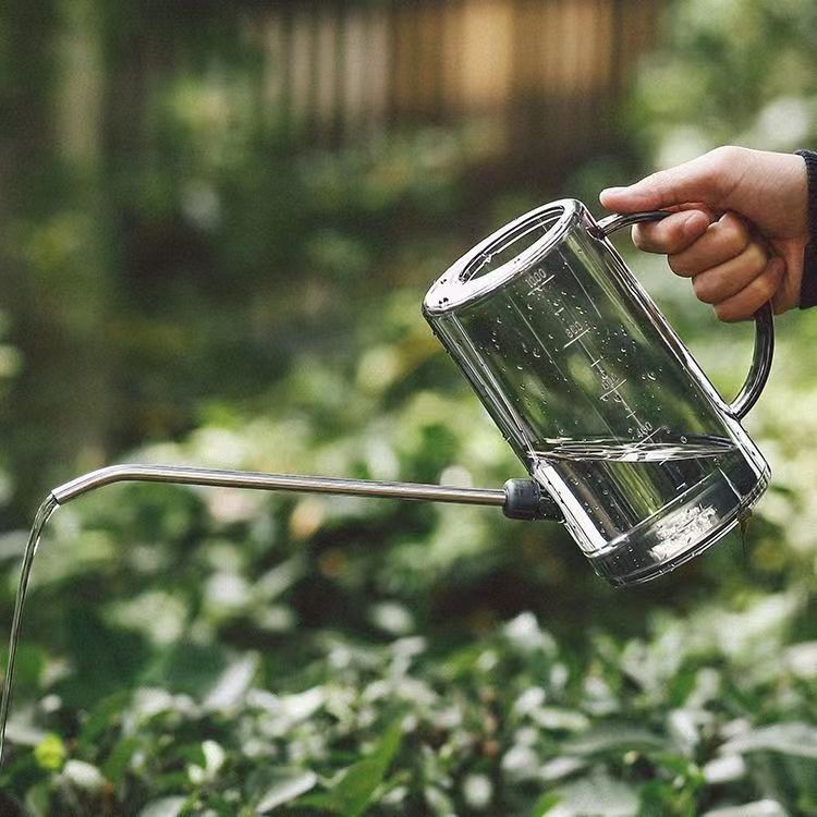 【包邮优选】不锈钢长嘴洒水壶高颜值家用塑料浇花壶淋花盆栽浇水