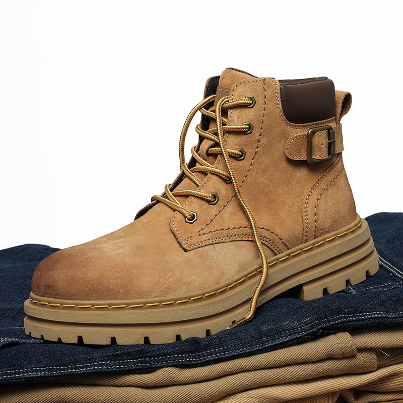 回力瑞秋冬头层猪皮时尚马丁靴男时尚潮鞋百搭小众设计款