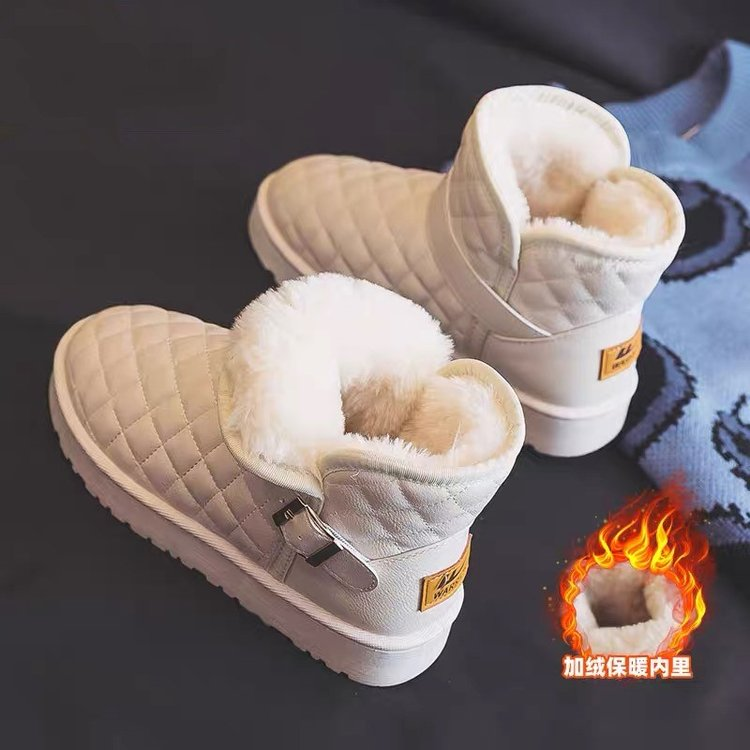 冬季新款时尚潮流雪地靴女百搭加绒加厚保暖棉鞋冬款防滑短筒棉靴