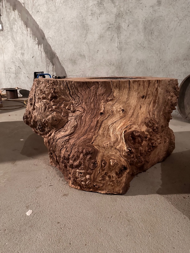 老木整挖围炉桌风化木