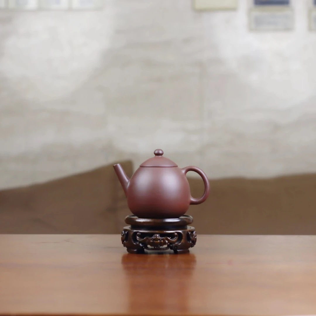 【旭壶山房】紫泥-龙蛋壶-容量230CC左右。
