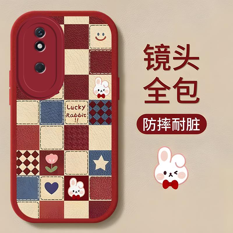 荣耀play8t手机壳荣耀PLAY8T小羊皮格子小熊小兔新女款防摔时尚高