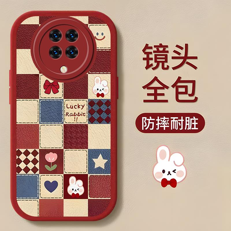 红米k30pro变焦版手机壳RedmiK30PRO变焦版小羊皮格子小熊小兔新