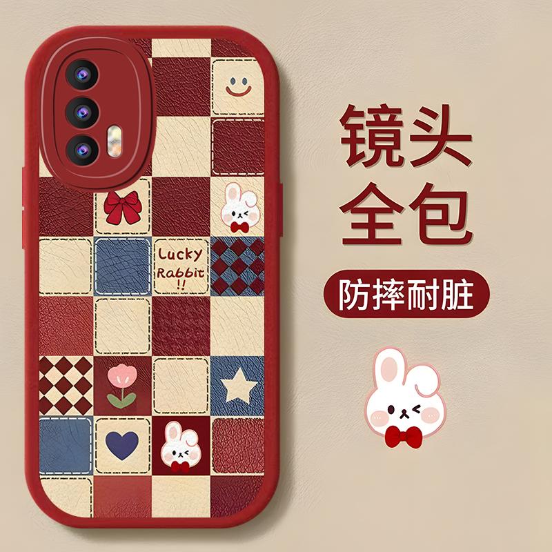 真我Q3PRO手机壳realmeq3pro小羊皮格子小熊小兔新女款防摔时尚高