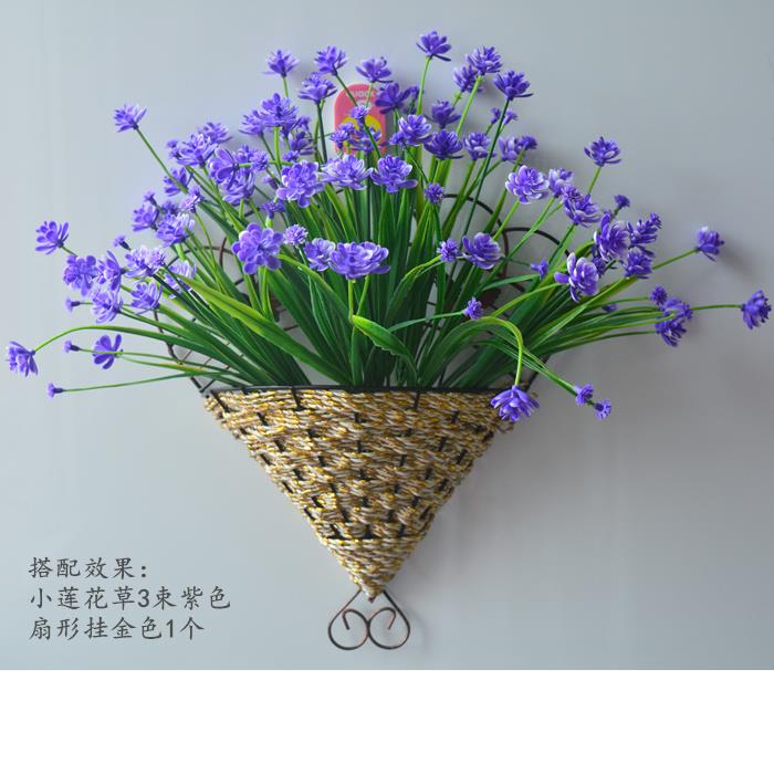 仿真花饭厅壁挂套装花束墙面装饰摆饰花艺婚庆花艺挂壁花篮绿植花