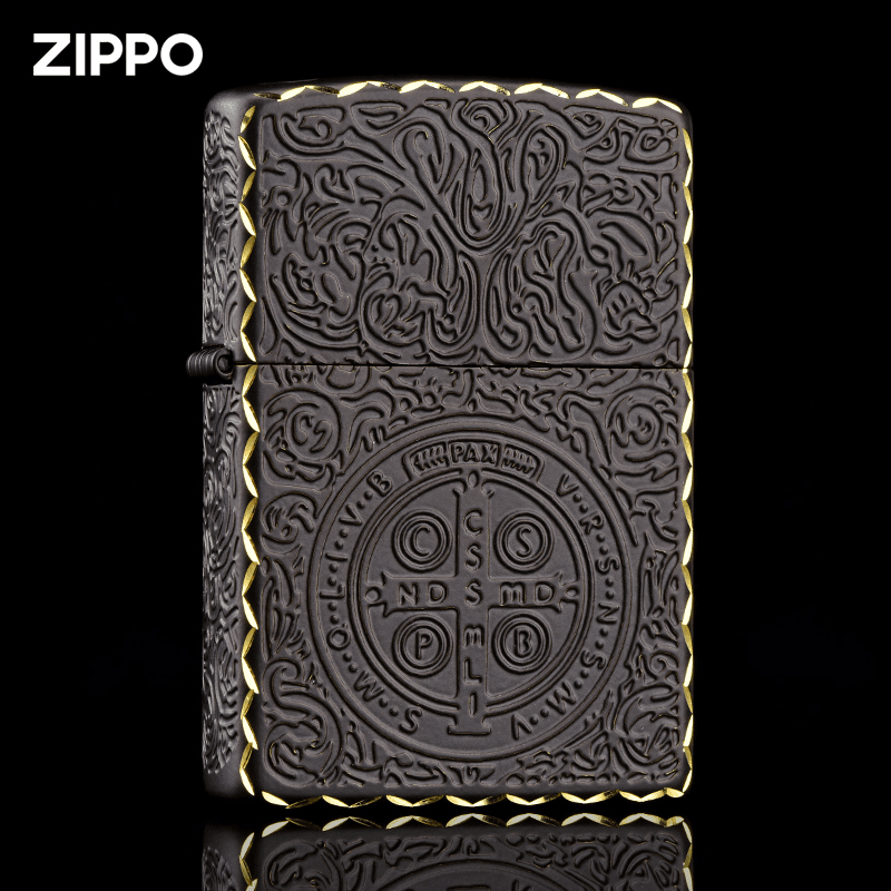 ZIPPO/之宝打火机康斯坦丁黑漆耐磨正品防风火机男士高档礼物DYJ1