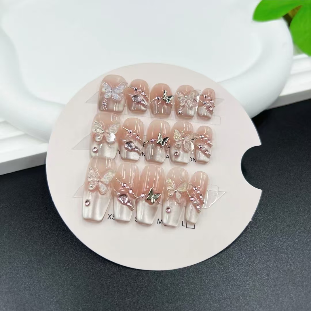 【蝶之翼】新款高级感猫眼穿戴甲美甲贴片显摆显气质
