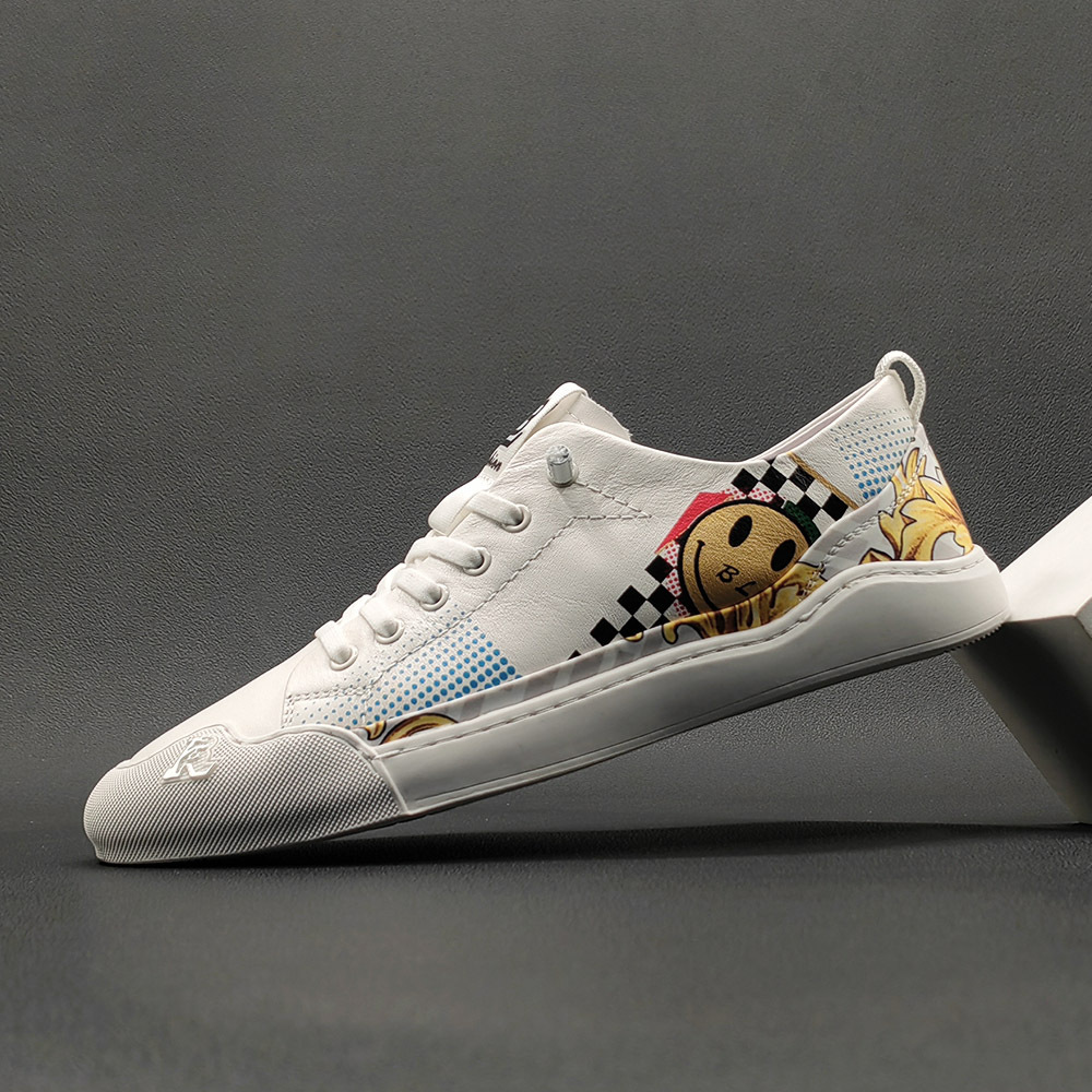 红蜻蜓牌男士鞋子潮男百搭真皮板鞋2023男款欧洲站男鞋头层牛皮男