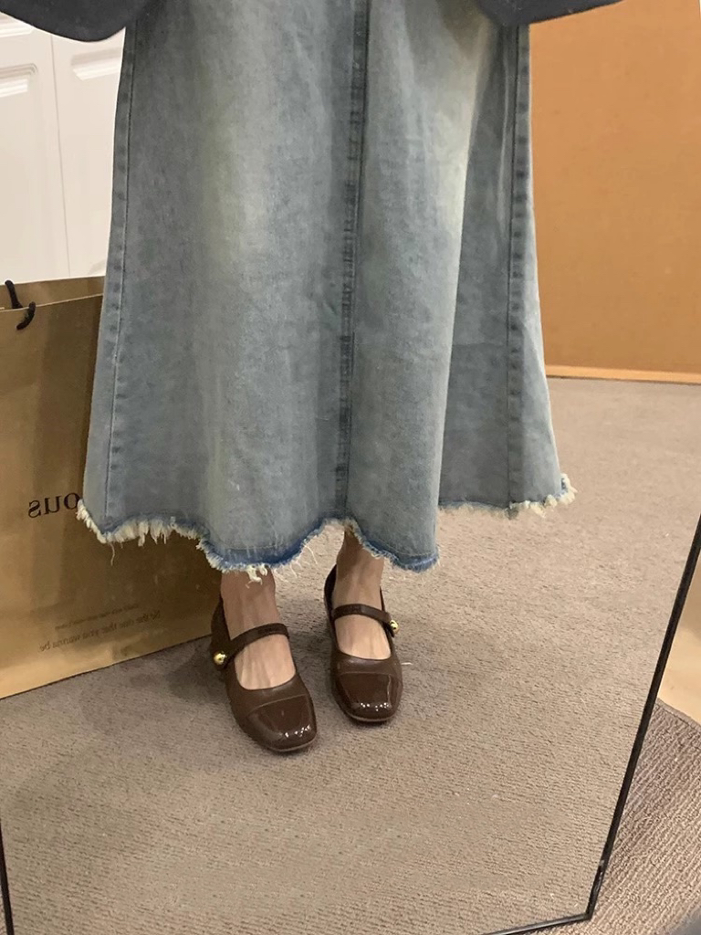 质感绝了~惠子家仙女风温柔法式复古玛丽珍鞋 2024-2