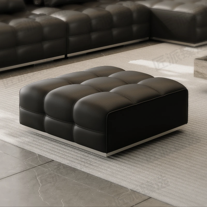 劳伦斯原版半青皮全青皮头层牛皮真皮沙发高定单人位/脚踏专拍