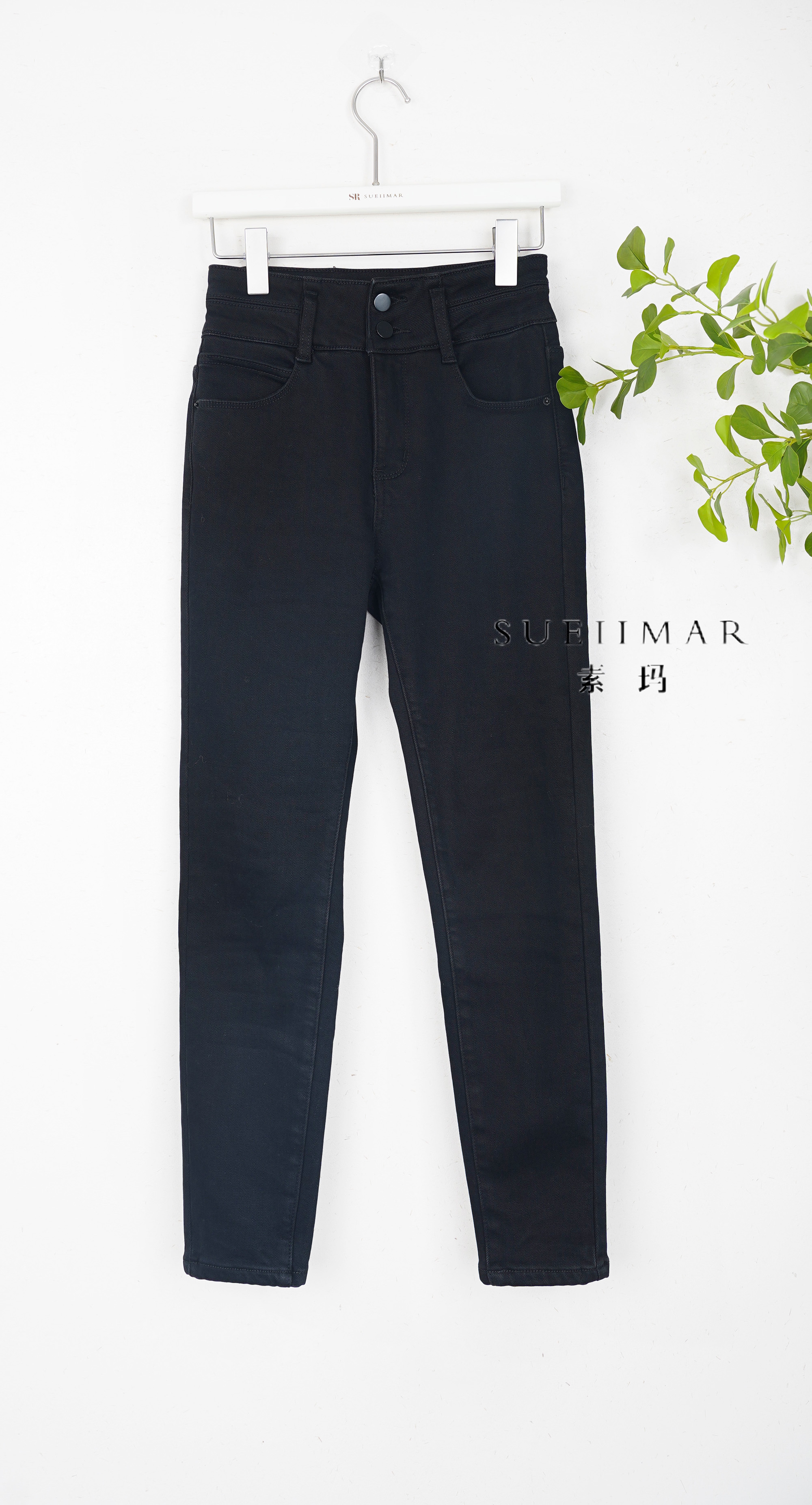 素玛加绒小脚裤显瘦休闲