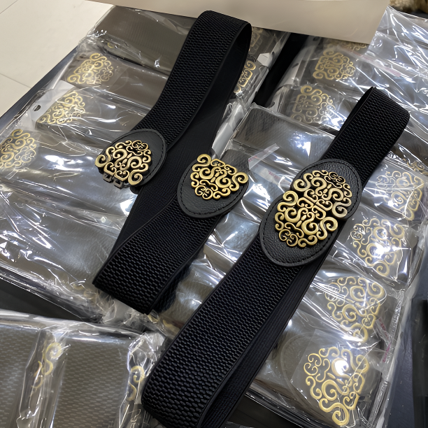 【卓日雅】民族风百搭弹力绳黑色腰带休闲时尚