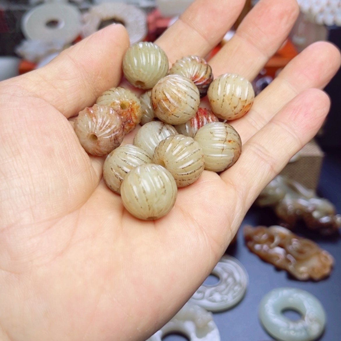 【闪购商品】和田玉（糖玉）挂件未镶嵌戏*