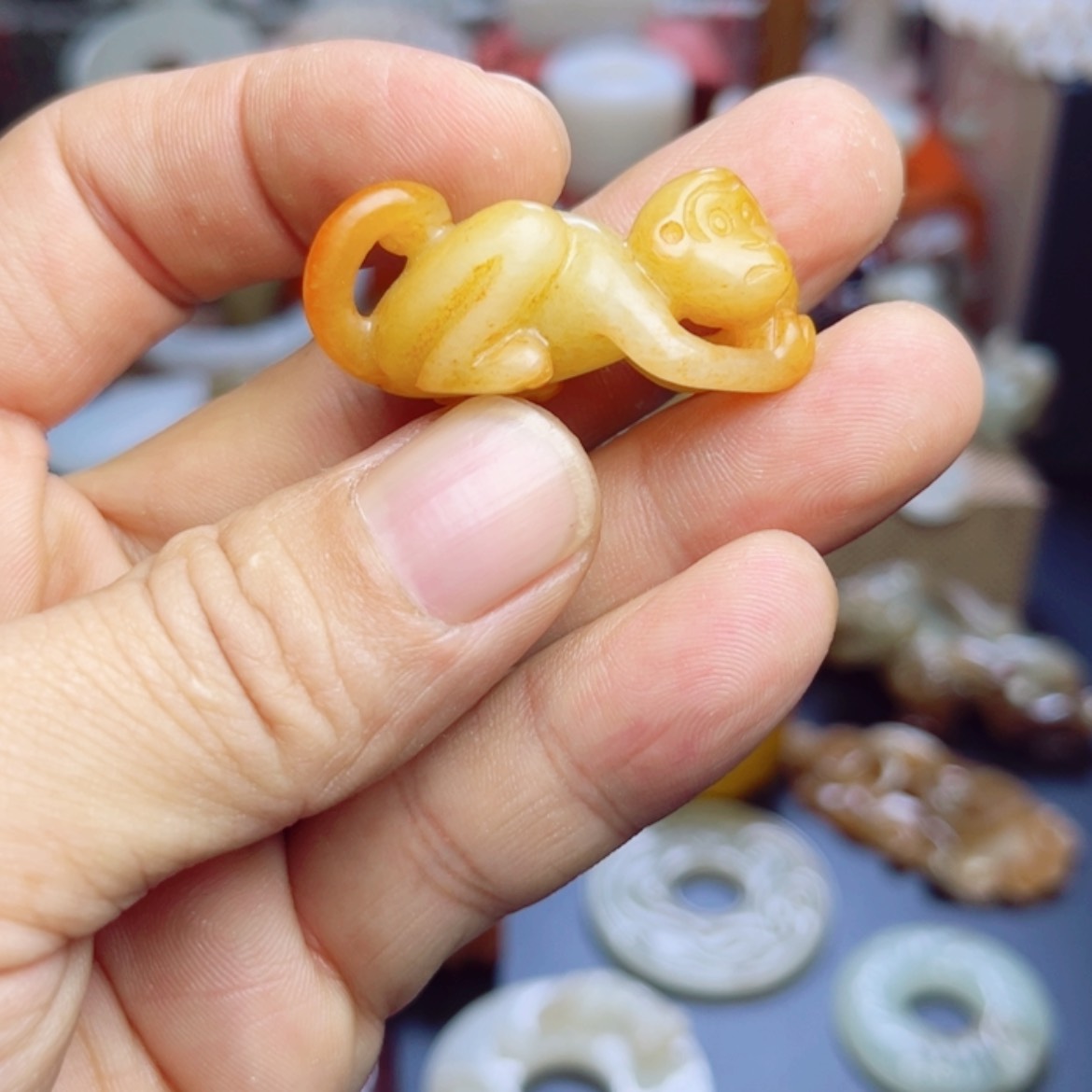 【闪购商品】和田玉（糖玉）挂件未镶嵌戏*