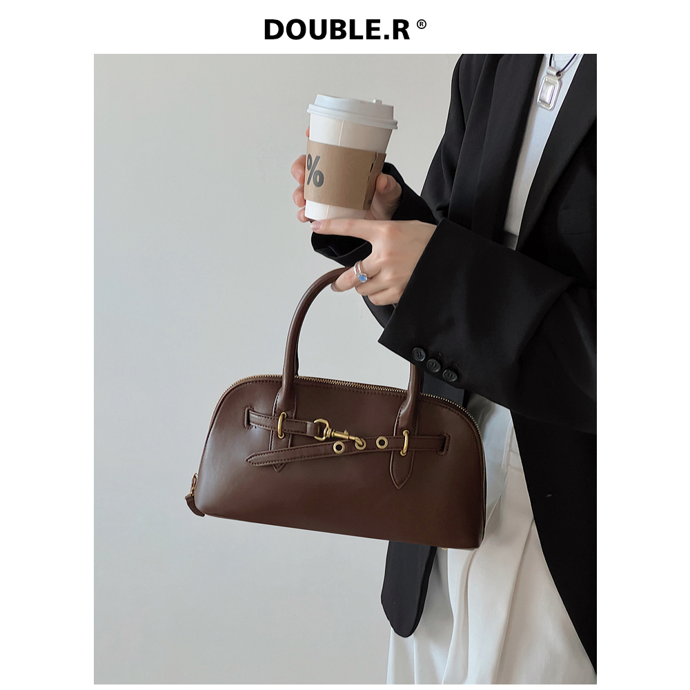 DOUBLE.R【复古辣妹手提包】琉璃时光通勤包 2024新款包单肩斜挎包