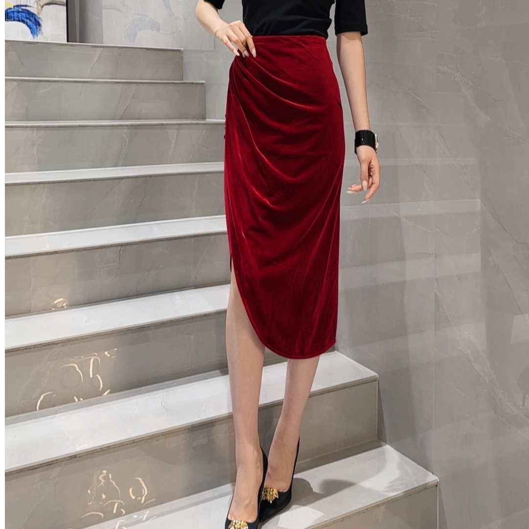 EF/意爱芙丝绒修身半身裙QI10034