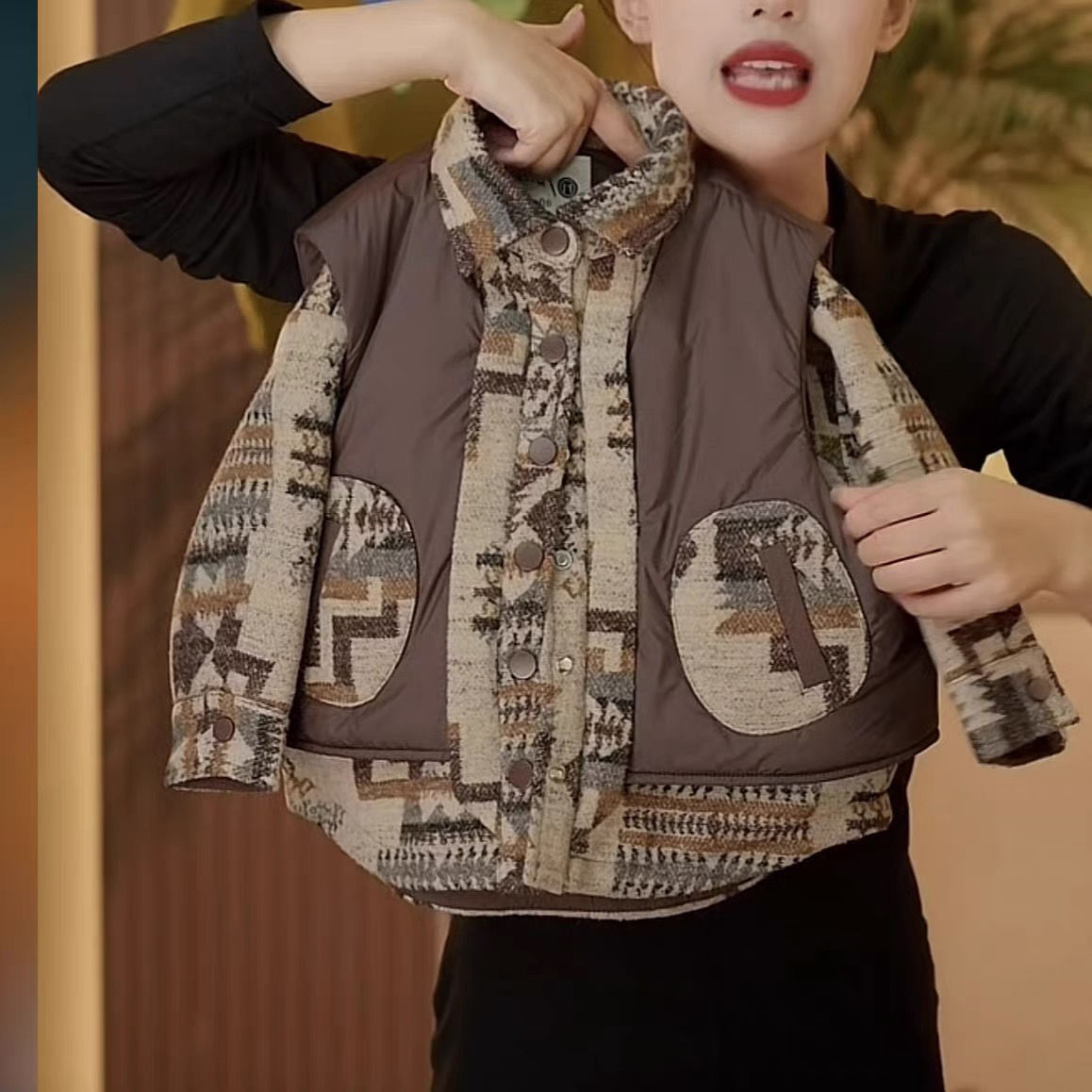 男女童美拉德套装秋冬季三件套装韩系洋气马甲爆款外套加绒卫裤潮