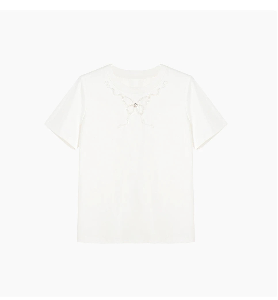 杨三妹专拍（区间99～281) 短款时尚宽松镂空设计休闲百搭T恤 