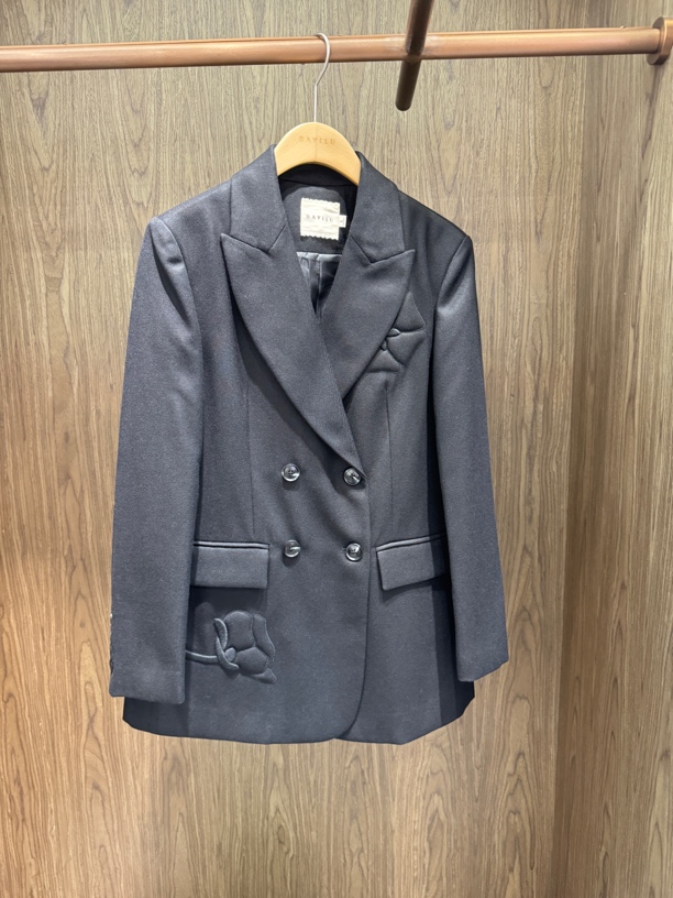 芭家2024秋款时尚气质设计师商务西装外套91W5004-869B