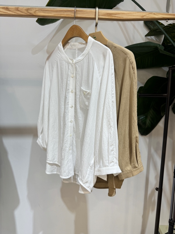 PD2024秋款时尚气质百搭薄款中袖衬衫P4A331062C02-499P