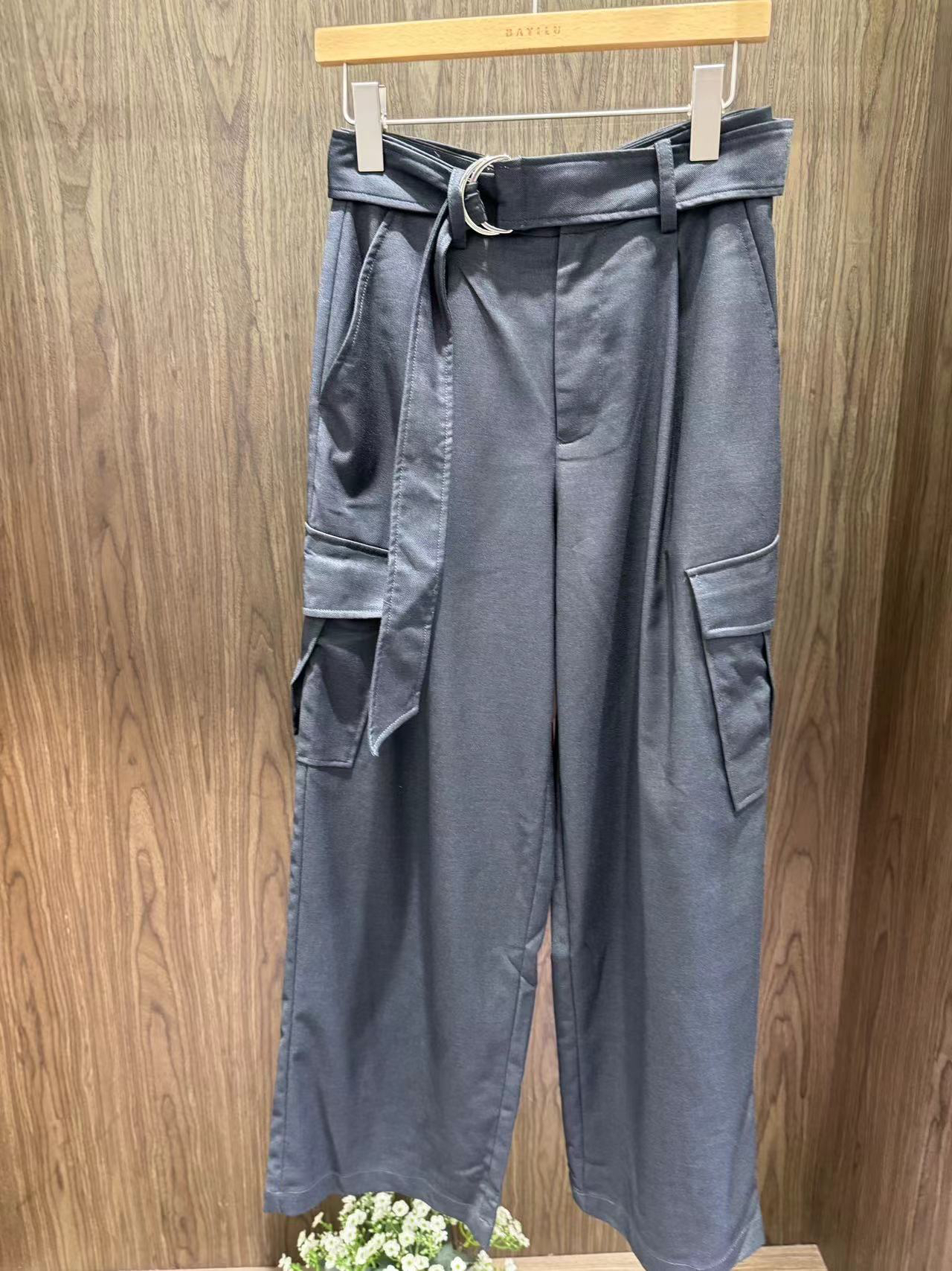 芭家2024秋款百搭时尚休闲简约工装长裤91K2659–669B