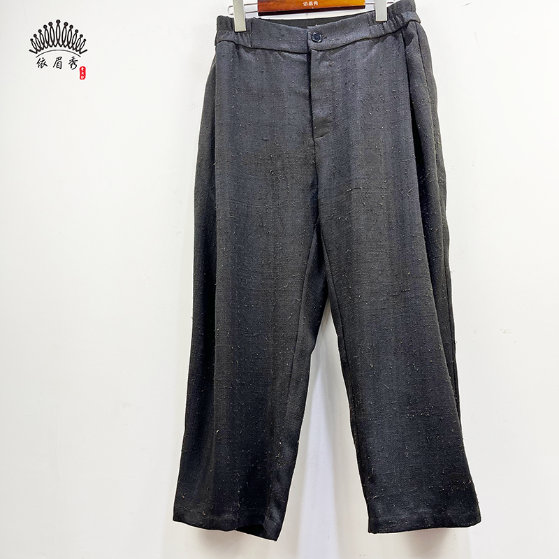 YIMEIXIU/依眉秀云纱柞蚕丝小香蕉裤 62750