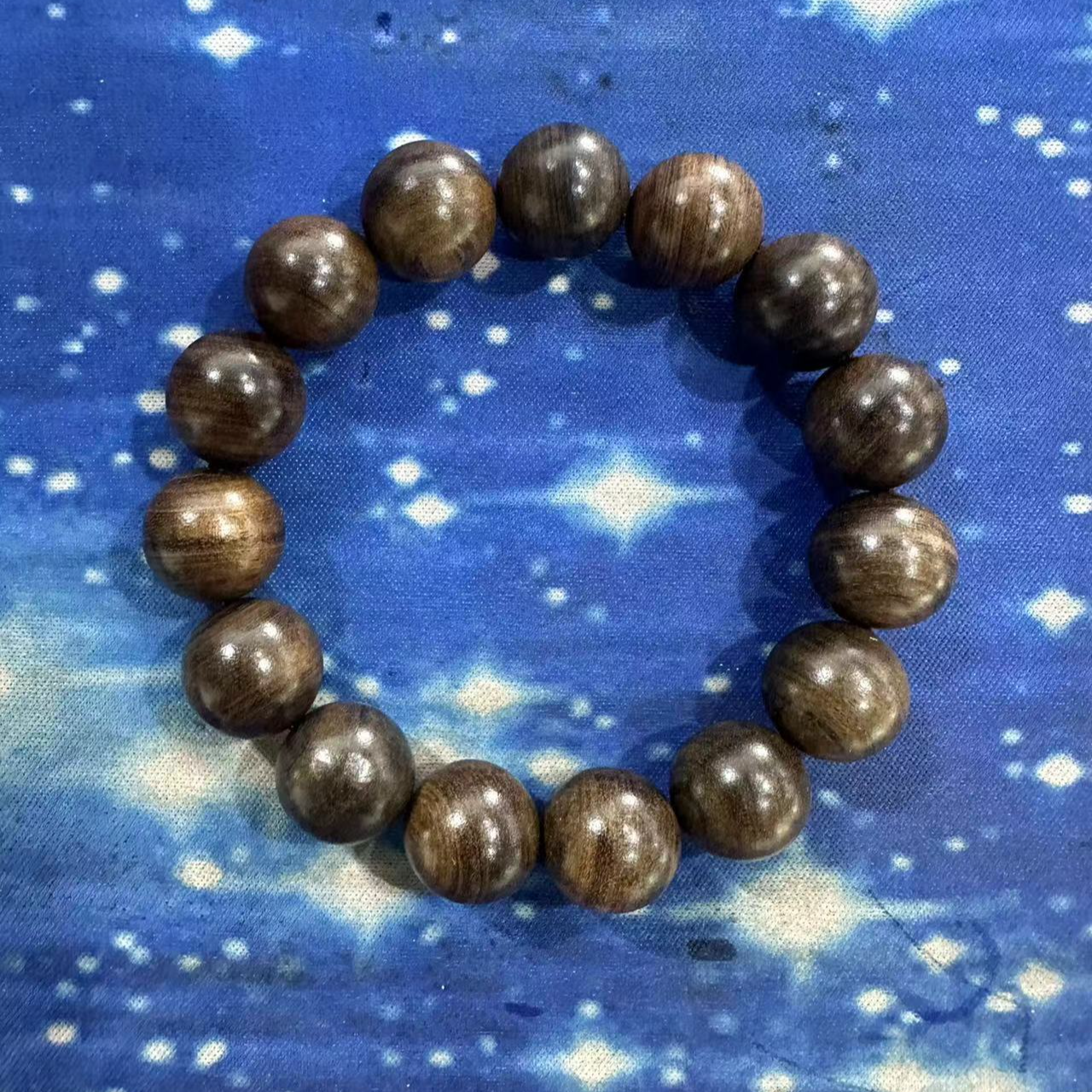 328号 沉木1.5cm圆珠手串