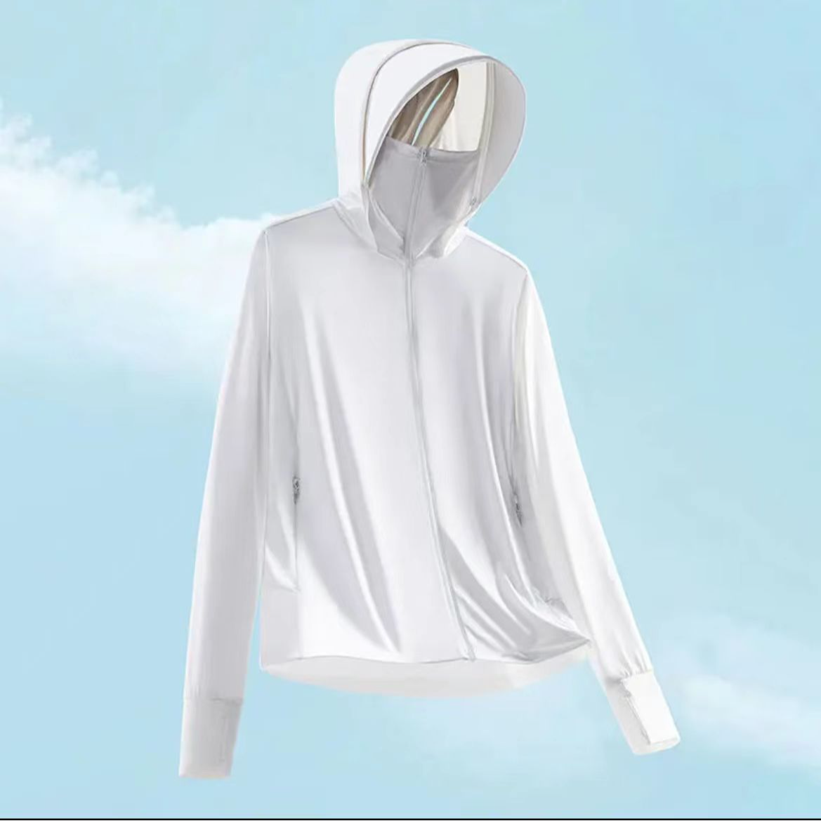 【新疆包邮】长袖户外运动薄款遮阳连帽轻薄防紫外线凉感防水衣