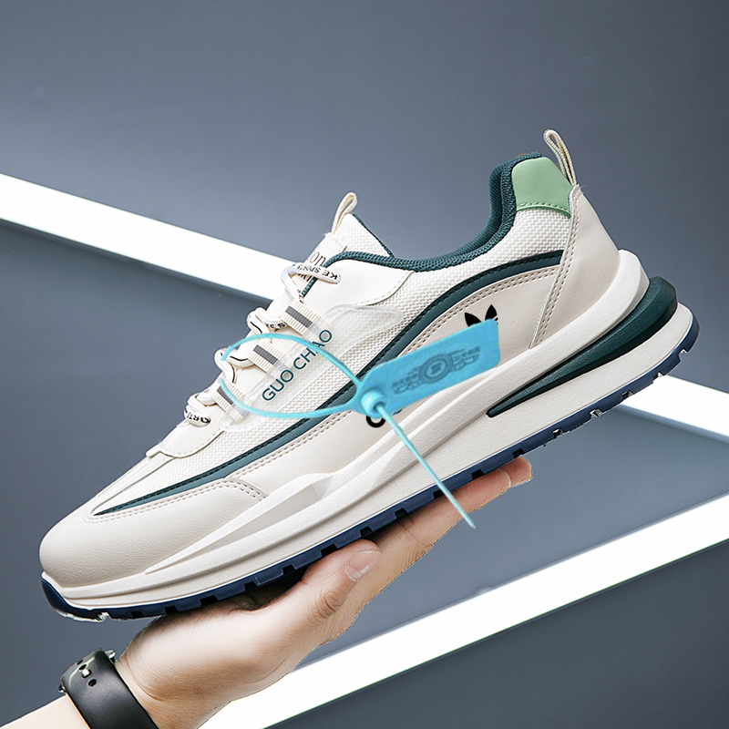 男鞋2024春季新款时尚运动鞋低帮休闲鞋男士潮流百搭网面跑步鞋潮