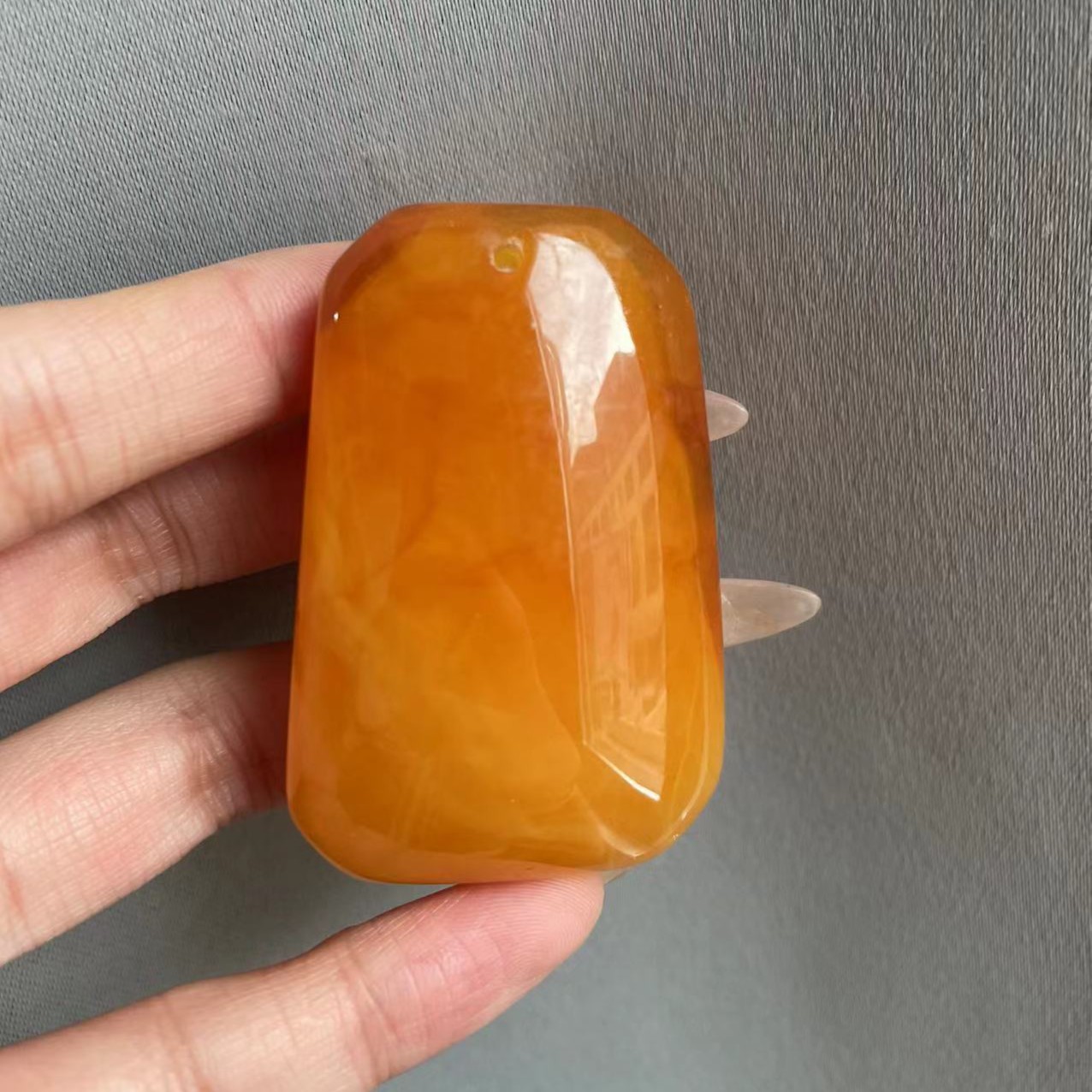 [牛黄树脂化石]D一二典藏级牛黄树脂化石牌