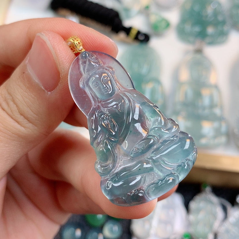 【闪购商品】翡翠颈饰18K金镶嵌