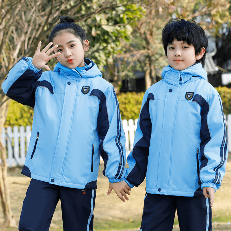 【赫学熊】中小学防寒服/南宁市统一中小学生校服/加绒棉衣/防风秋冬季加厚学生装