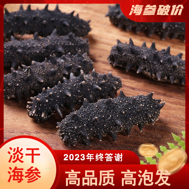 升级装年终活动淡干海参150-200头/斤深海底播刺参水产干货家庭