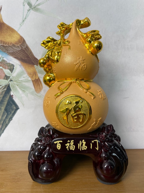 葫芦百福临门家居摆件绒沙金电视柜前台博古架新年送礼